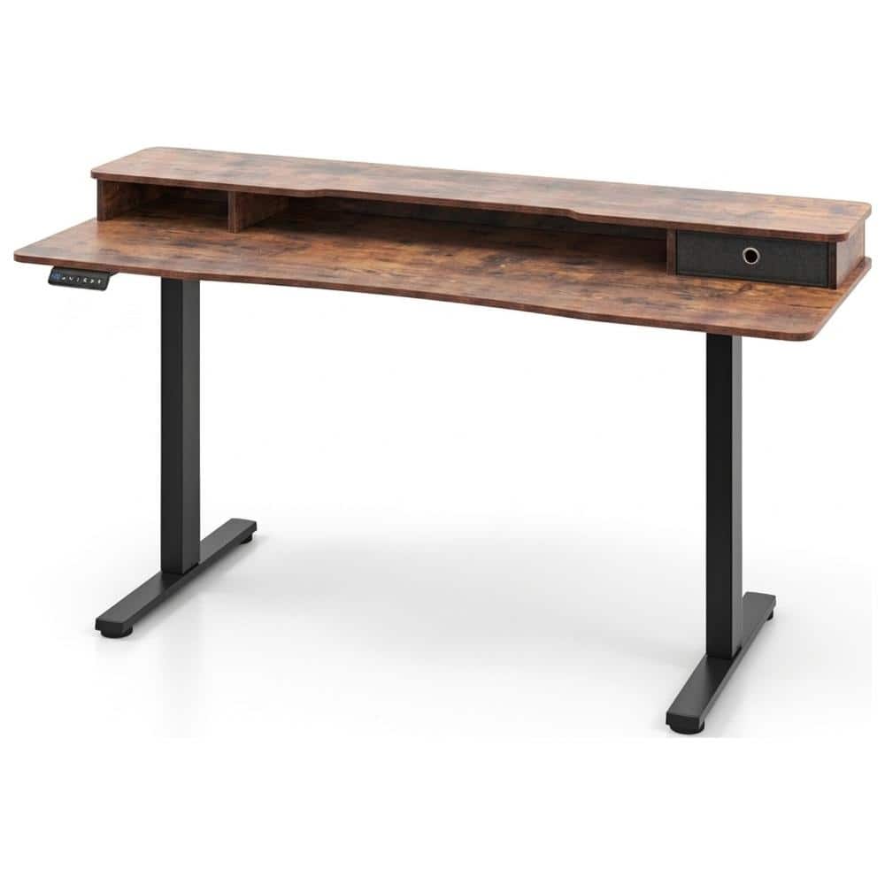 63 in. x 24 in. Electric Standing Desk with 2 Drawers Anti-Collision Frame for Home Office price history on PriceWatchPro