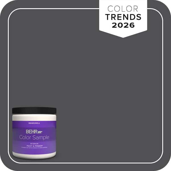 BEHR PREMIUM PLUS 8 oz. #PPU18-01 Cracked Pepper Eggshell Enamel Interior Paint & Primer Color Sample