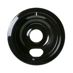 6 in. Electric Range Drip Pans, Black (6-Pack)