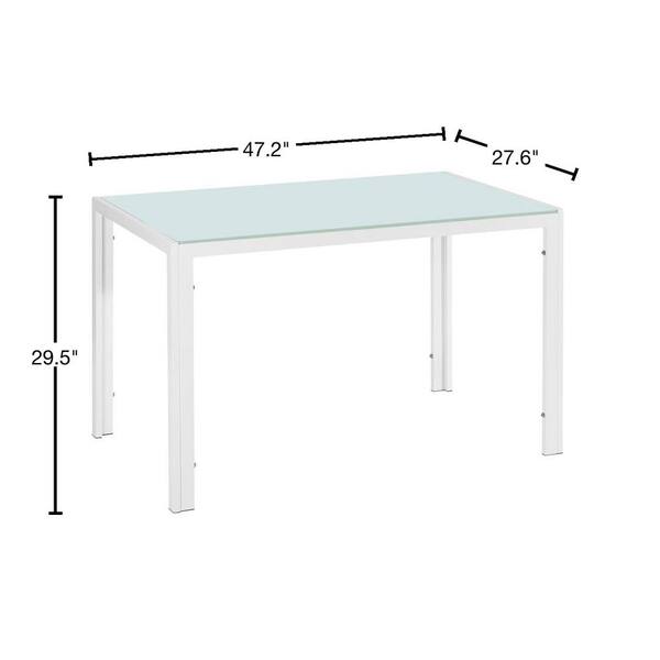 6 foot glass table