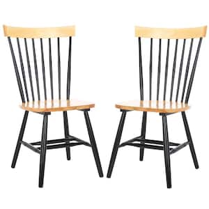 Parker Natural/Black 16.3 in. Wood Dining Chair (Set of 2)