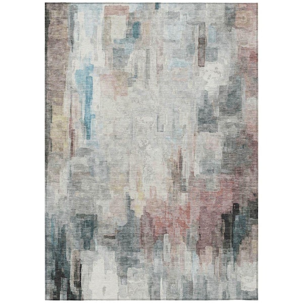Chantille Machine Washable Indoor/Outdoor Abstract ACN2668 Ivory 10 ft. x 14 ft. Area Rug