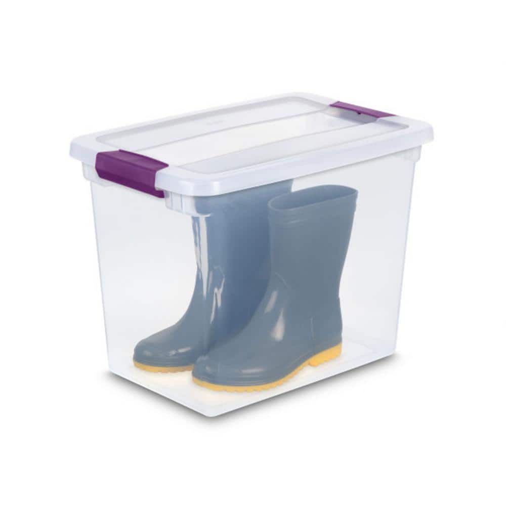 ClearView Kids' Room 27 Quart Plastic Stackable Storage Box with Latch Lid