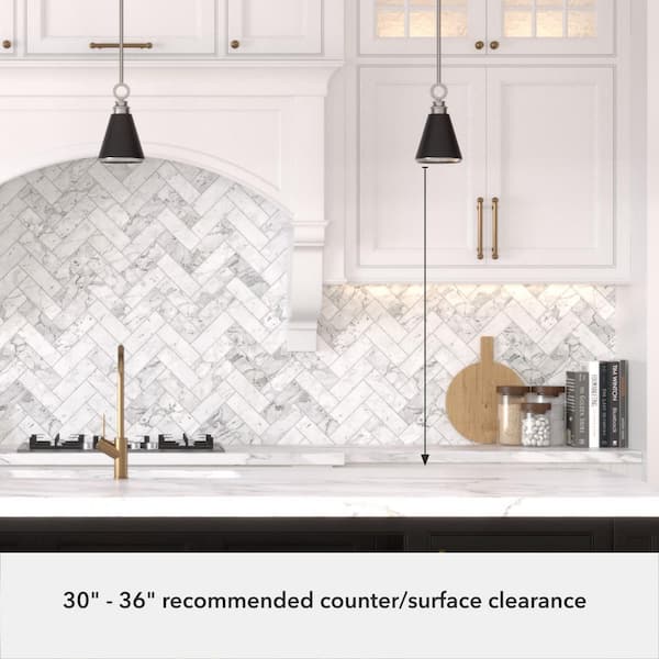 Hunter Klein 1-Light Brushed Nickel Island Mini Pendant Light with