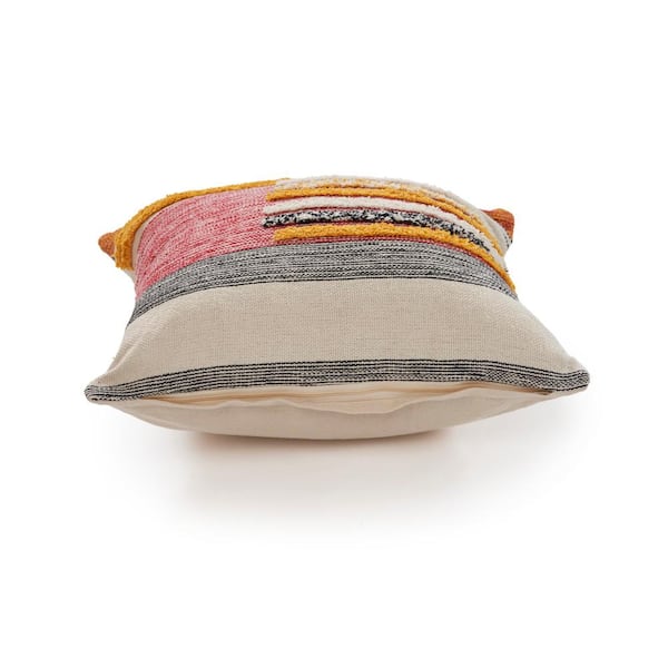 Eclectic Lined Multicolored Striped Hypoallergenic Polyester