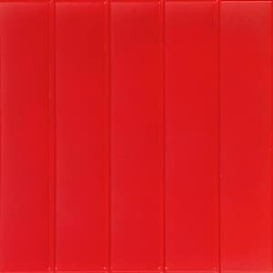 Bead Board Red 1.6 ft. x 1.6 ft. Decorative Foam Glue Up Ceiling Tile (21.6 sq. ft./case)