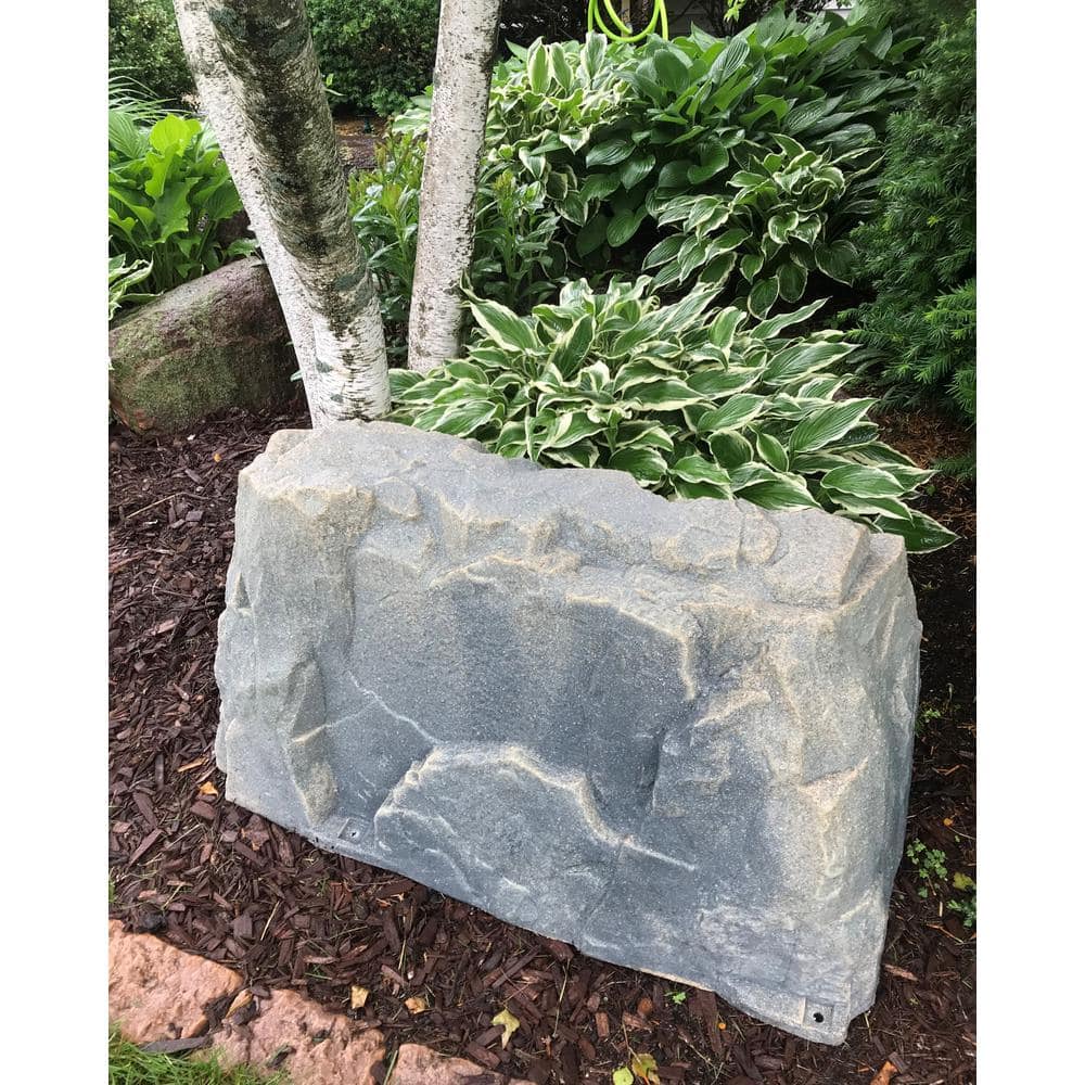 Gray Polyethylene Artificial Rock Garden Cover