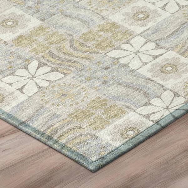 Chantille Machine Washable Indoor/Outdoor Abstract ACN2922 Ivory 10 ft. x 14 ft. Area Rug