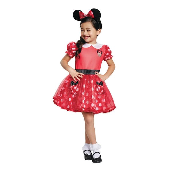 Toddler Girl's Red Minnie Mouse Costume Dress - 3T-4T