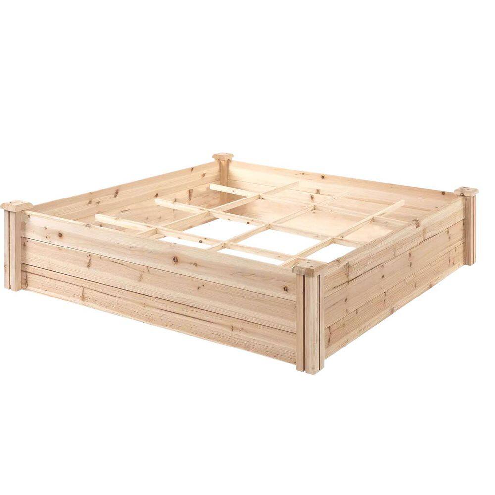 47.25 in. x 47.25 in. Outdoor Wooden Planter Box with 9 Growing Grids price history on PriceWatchPro