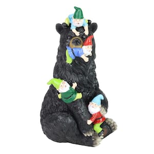 Bear, Hand Painted, UV-Treated Resin, 6.5 in. x 12 in. Gnomes Garden Statue