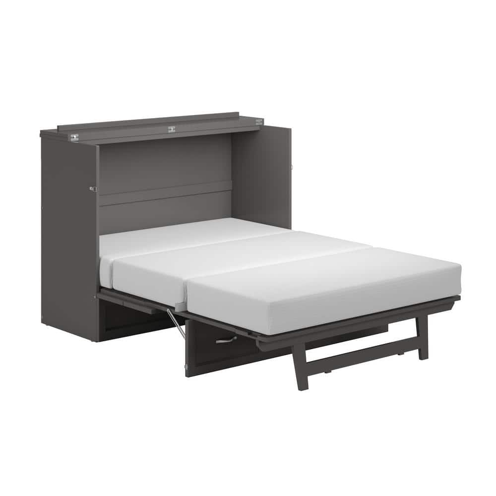 Afi Northfield Grey Solid Wood Frame Full Murphy Bed With Mattress And 