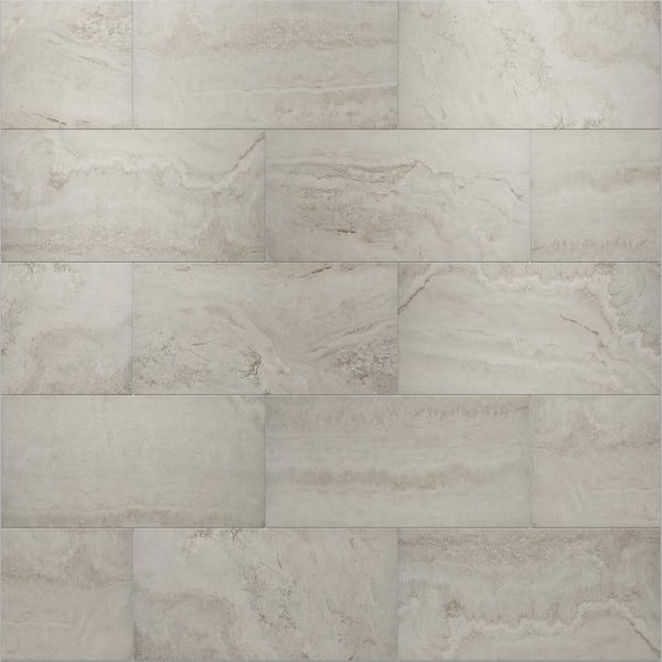 CRUZ BAY STUDIO Tufo 12 in. x 24 in. Taupe Matte Porcelain Wall and Floor Tile (17.46 sq.ft./case)