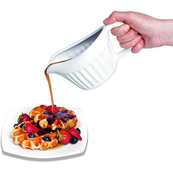 OVENTE Electric Gravy Boat Warmer, Ceramic 13.5 Oz Ideal for Small Parties,  Black FW024589B 