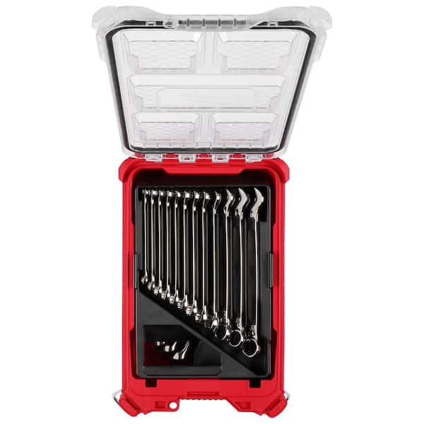 Metric Combination Wrench Set with PACKOUT Compact Organizer (15-Piece)