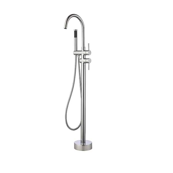 RAINLEX 2-Handle Freestanding Tub Faucet with handheld shower in. Chrome