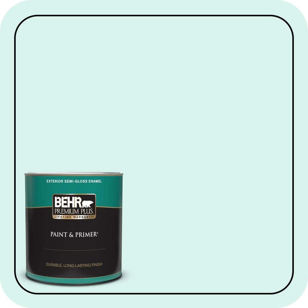 1 qt. #480A-1 Minted Ice Semi-Gloss Enamel Exterior Paint & Primer price history on PriceWatchPro