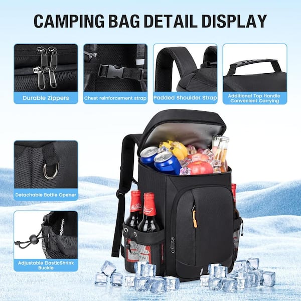 best hiking backpack insulated cooler travel Picnic Time Turismo and large carabiner utility clip give you unlimited options for stowing your gear DryPack Adventure Backpack Cooler -