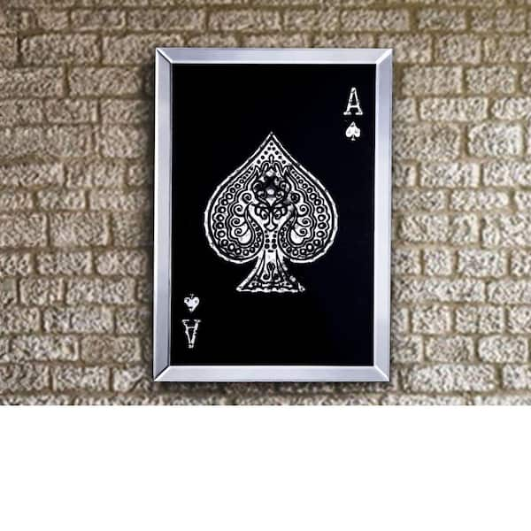 Black And Gold Ace Of Spades Card Canvas Poster