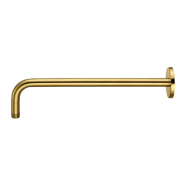 LUXIER 15 in. Shower Arm and Flange, Brushed Gold