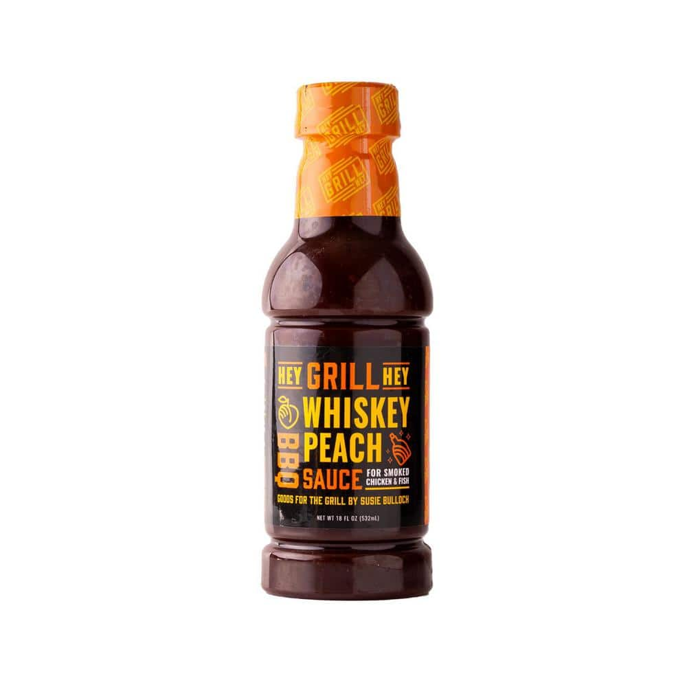 HEY GRILL HEY 16 Oz. Whiskey Peach BBQ Sauce S18203 - The Home Depot