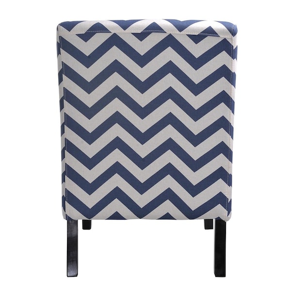 blue chevron accent chair