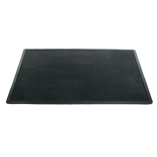 40 in. x 24 in. Black Rubber Outdoor Door Mat