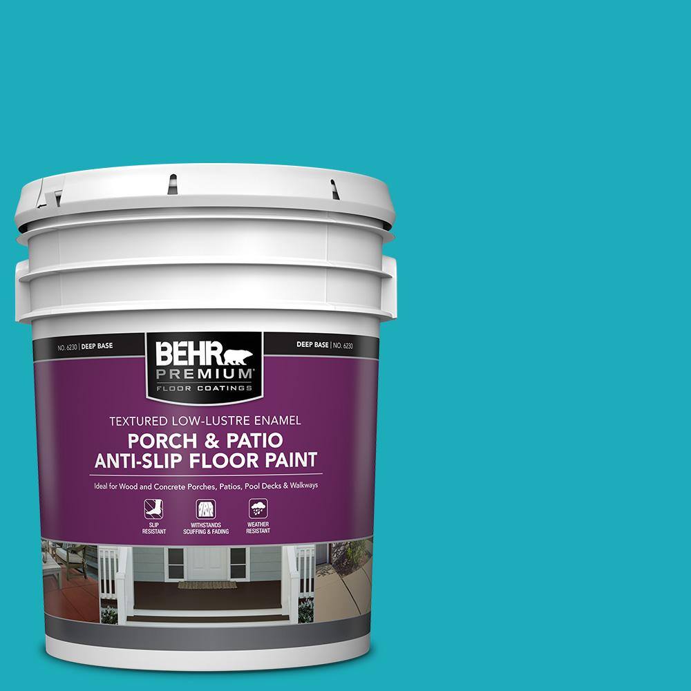5 gal. #P470-5 Placid Sea Textured Low-Lustre Enamel Interior/Exterior Porch and Patio Anti-Slip Floor Paint price history on PriceWatchPro