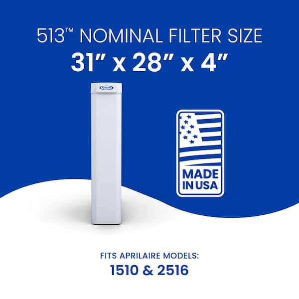 AprilAire 513 31 in. x 28 in. x 4 in. MERV 13 FPR 12+ Pleated Air
