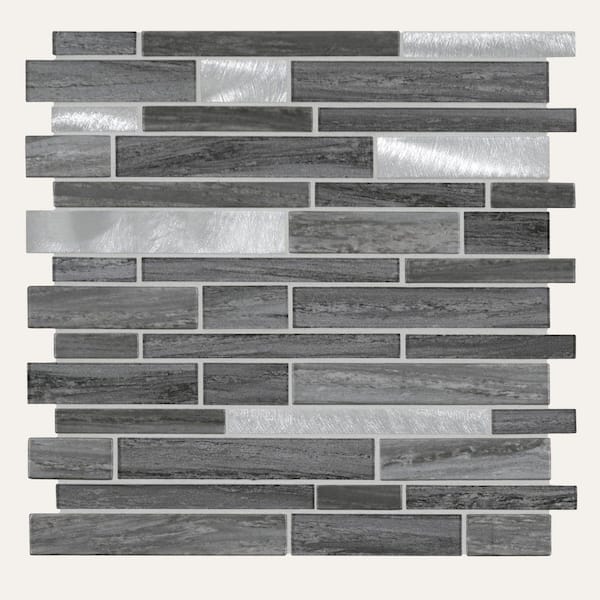 Take Home Tile Sample - Bimini Interlocking 4 in. x 4 in. Multi-Surface Mosaic Tile