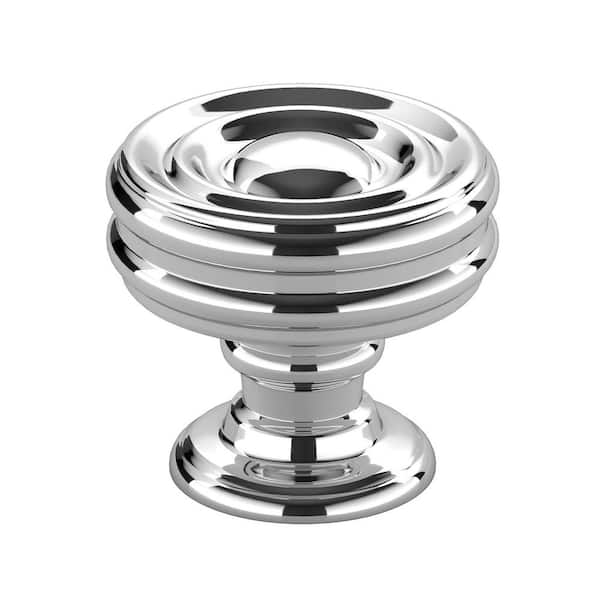 Richelieu Hardware Britannia Collection 1-3/8 in. (35 mm) Modern Chrome Round Cabinet Knob