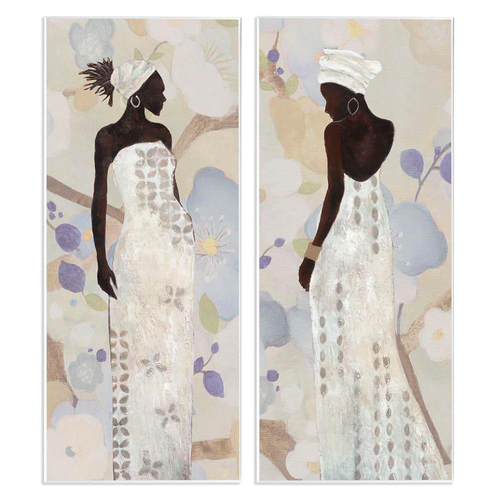 Stylish Neutrals Women by Janet Tava 2-Pieces Unframed People Graphic Art Print 17 in. x 7 in. price history on PriceWatchPro