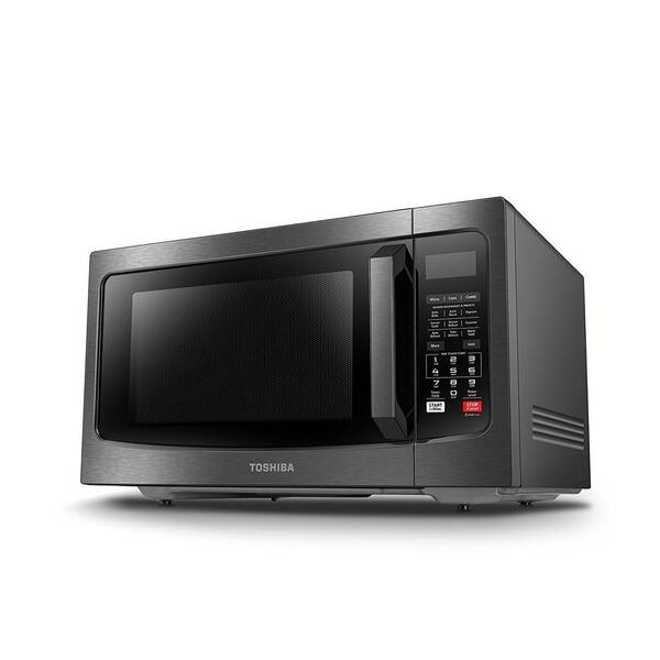 Toshiba 1 5 Cu Ft Countertop Small Convection Microwave In Stainless Steel Ml2 Ec42saess The Home Depot Toshiba 1 5 Cu Ft Countertop Small