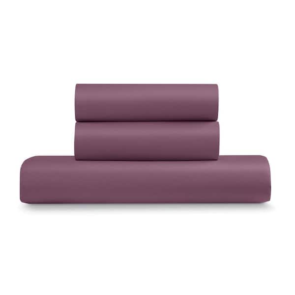 ELLA JAYNE Eggplant King Size Microfiber Duvet Cover Set