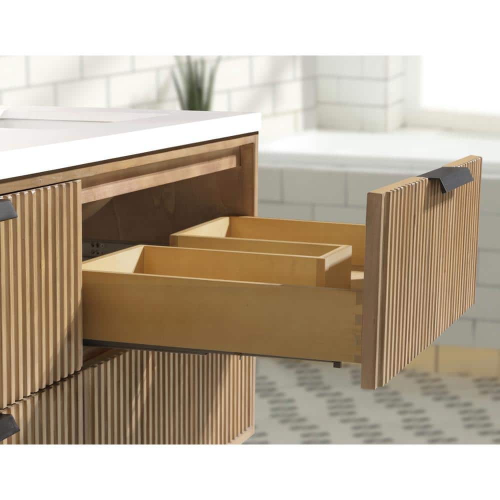 San Diego 55'' Weathered Fir Double Bathroom Vanity
