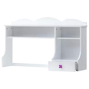 Meyer White White Vanity Table with Drawer 29 X 11 X 47