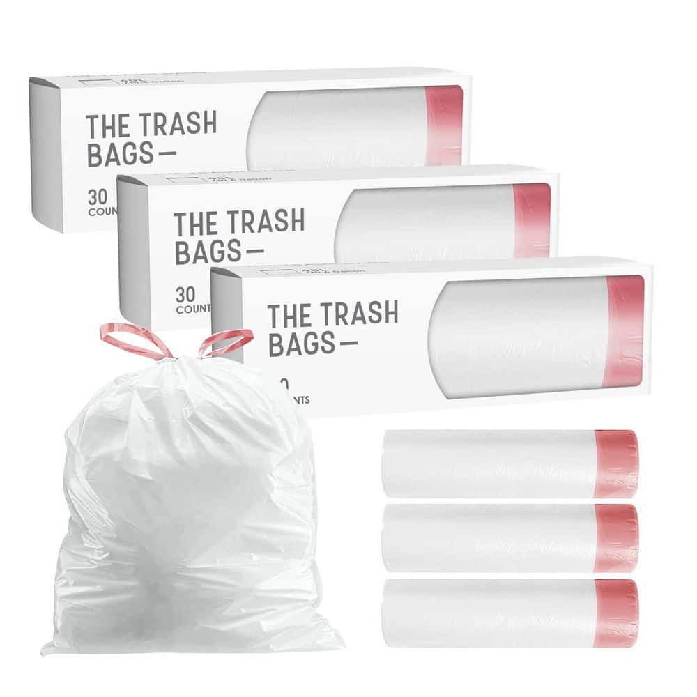 30 Gallon Black and White Large Trash Bags (120-Count)