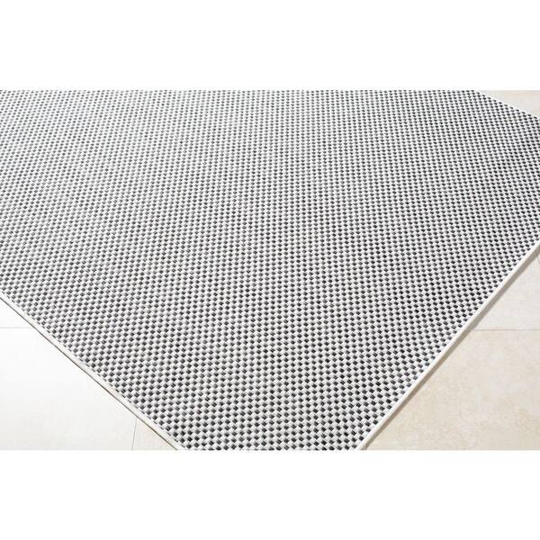 Barberry 2 ft. W x 7 ft. L Indoor/Outdoor Runner Machine Woven Rug, Black Area Rug