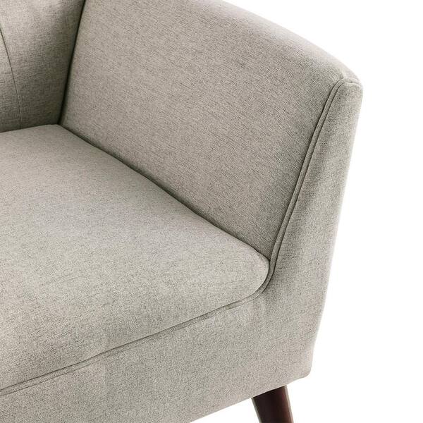  HOMCOM Traditional Living Room Chair, Armchair with Button  Tufted Polygonal Straight Back, Single Sofa with Thick Padding, Light Gray  : Home & Kitchen