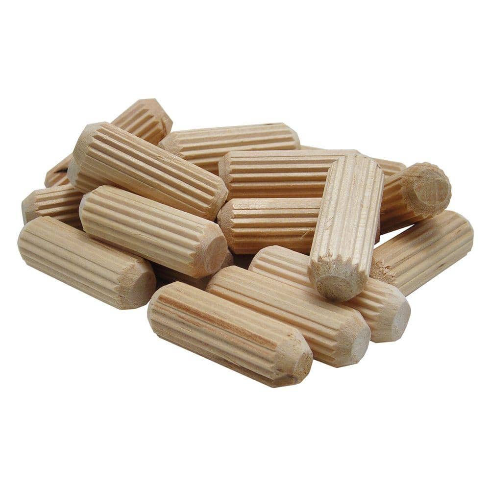 Wood Specialties Platte River 170423 Pins & Plugs 100-pack 1/2 X 2-1/2 Multi-Groove Fluted Dowel Pin