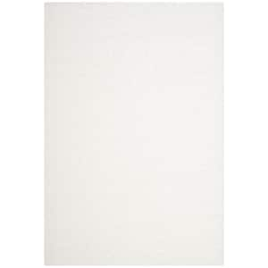 Laguna Shag White 4 ft. x 6 ft. Solid Area Rug