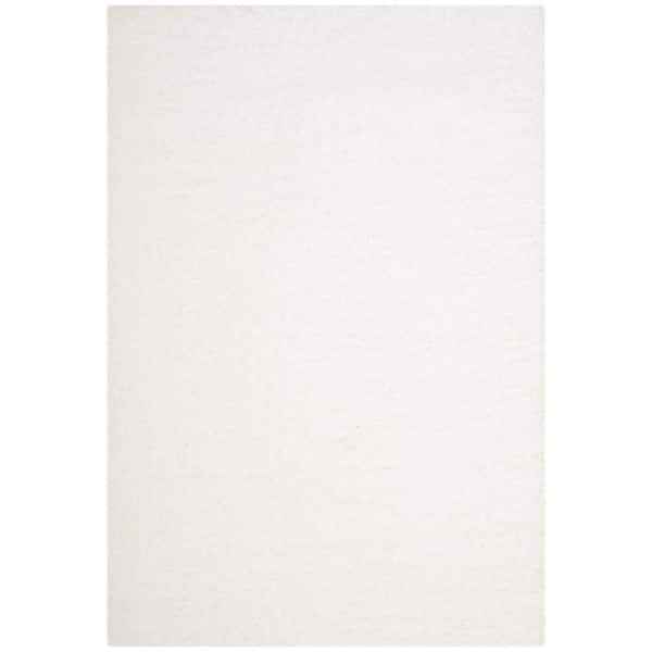 SAFAVIEH Laguna Shag White 8 ft. x 10 ft. Solid Area Rug