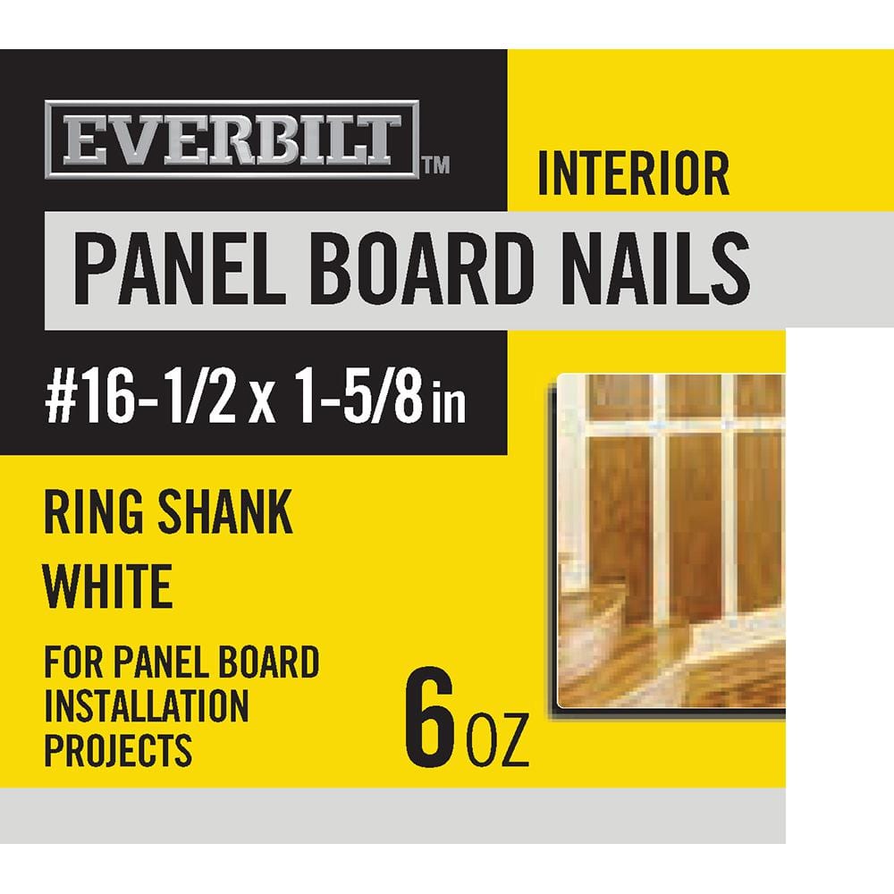 Everbilt 161/2 x 15/8 in. Panel Board Nails White 6 oz (Approximately 278 Pieces) 816250