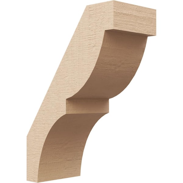 Ekena Millwork 5 in. x 14 in. x 10 in. Valencia Rough Cedar Woodgrain Timberthane Polyurethane Knee Brace, Primed