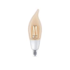Tunable White BA11 40W Equivalent Candelabra E12 Base Dimmable Smart Wi-Fi WiZ Connected LED Light Bulb