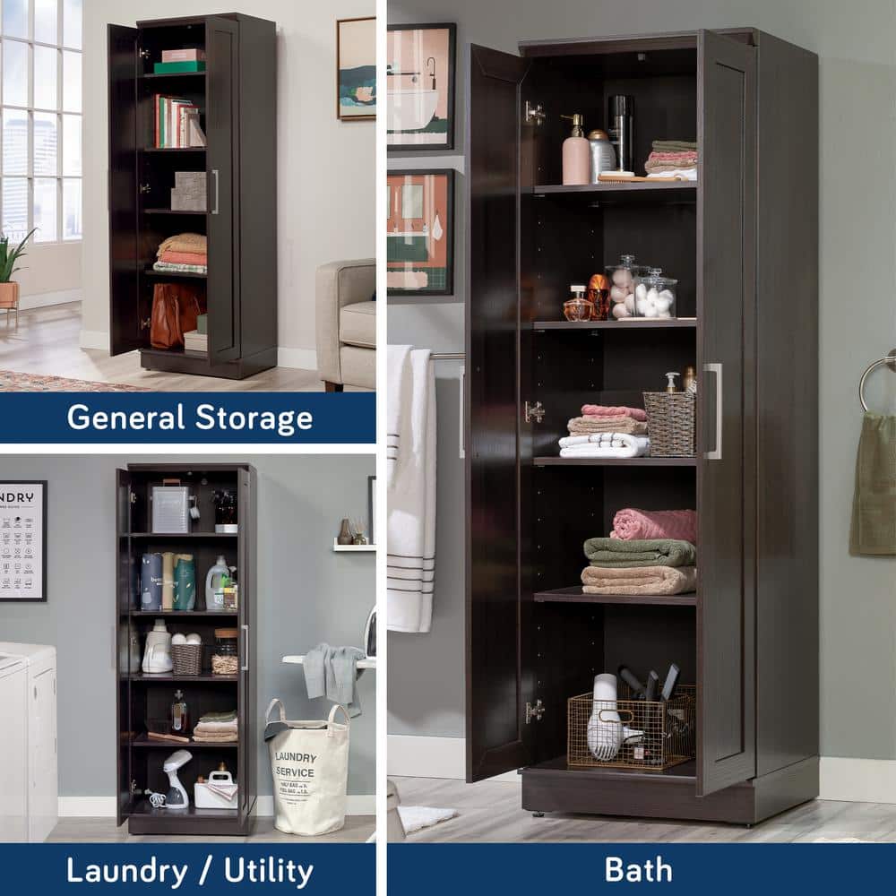 Dakota Oak Tall Storage Cabinet with Adjustable Shelving