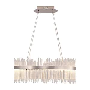 River of Goods Saralina 1-Bulb Gold Metal Pendant Light with Pink Fringe Shade 21088