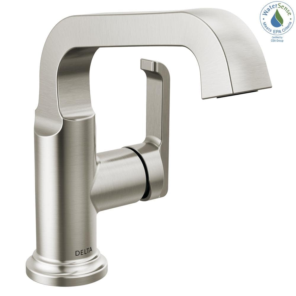 Lumicoat Stainless Single Handle Bathroom Faucet with Drain Assembly