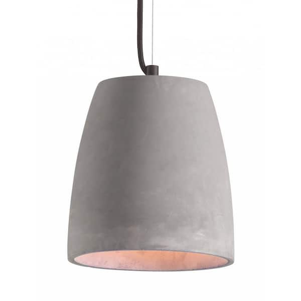 HomeRoots Julia 9.6 in. Gray Indoor Ceiling Lamp