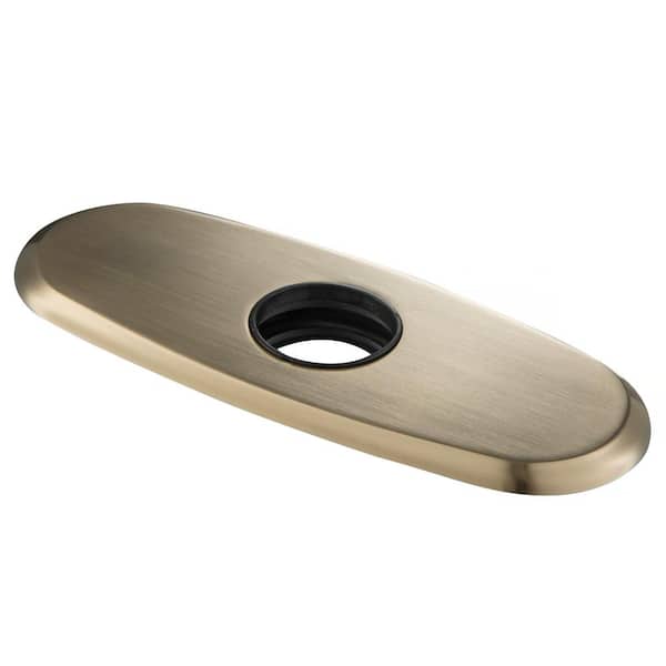 KRAUS 1.25 in. Stainless Steel Bathroom Faucet Single Hole Deck Plate in Brushed Gold